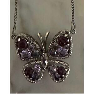 Sterling silver butterfly pendant